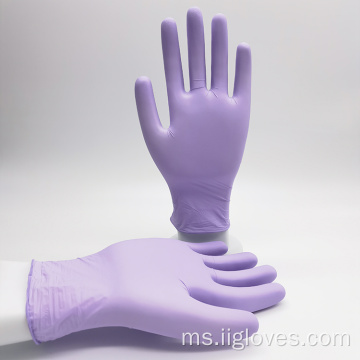 Makmal Gred Premium Violet Ungu Nitrile Sarung tangan